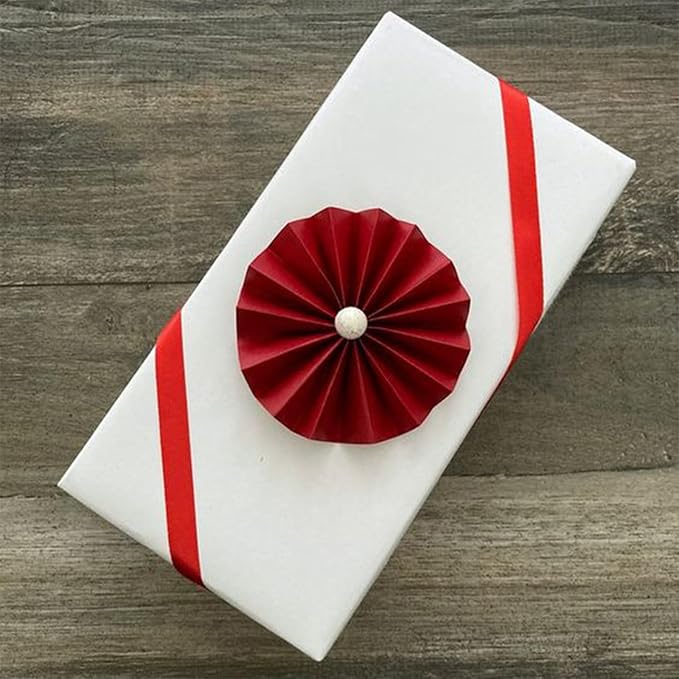 1/8" X 100 Yards Red Satin Thin Ribbon Solid Color Double Faced Ribbons Perfect for Crafts Wedding Decor Bow Making Arts Sewing and More