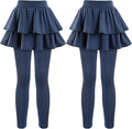 Girls School Uniform Pants Leggings with Skirts Stretch Warm Jegging 4-12 Years