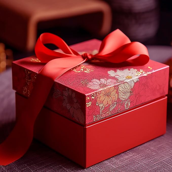 LIUYAXI Hot Red Double Faced Satin Ribbon, 1" X Continuous 25 Yards, Ribbons Perfect for Gift Wrapping Wedding Bouquet Decor DIY Craft Bow Making & Other Projects
