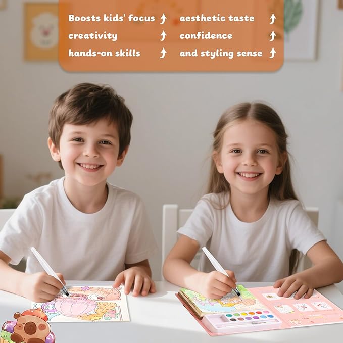 Paint with Water Coloring Books for Kids Ages 3-5, 4-8 – Cute Coloring Book for Teens,Arts and Crafts for Kids Ages 3 4 5 6 7 8+, Birthday Gift Toys for Girls Boys,Travel Toys -Princess
