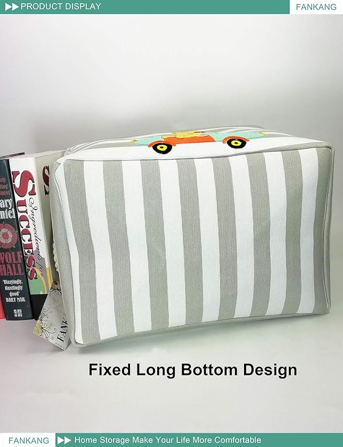 FANKANG Rectangular Laundry Basket Nursery Storage Fabric Storage Bin Storage Hamper,Gift Baskets(Giraffe)