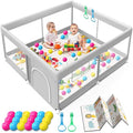Baby Playpen with Mat, 50x50 Inch Playpen with Mat Waterproof for Babies and Toddlers Play Pen Playards Safety Gate Fence Active Center Indoor