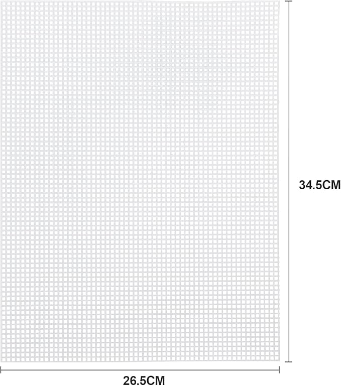 Pllieay 15 Pieces 7 Count Plastic Mesh Canvas Sheets, Eye Mesh for Embroidery, Acrylic Yarn Crafting, Knit and Crochet Projects, Make Dividers (10.5 x 13.5 inch, White)