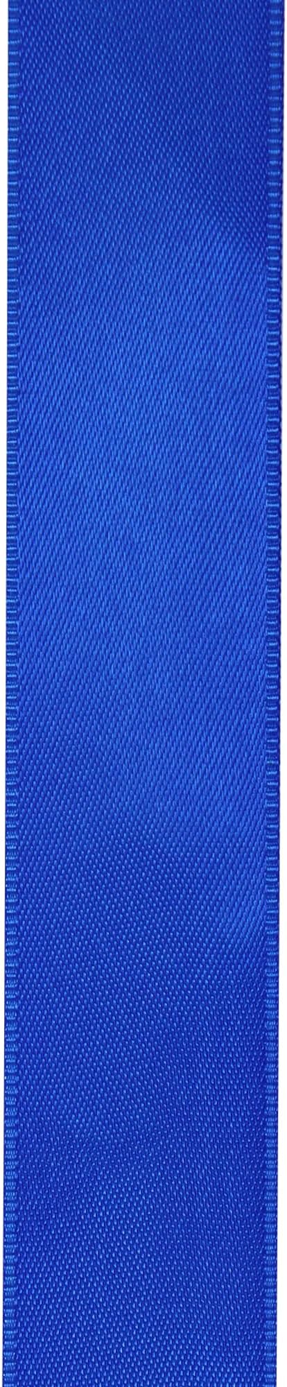 LIUYAXI Blue Double Faced Satin Ribbon, 1/4" X Continuous 50 Yards, Thin Ribbons Perfect for Gift Wrapping Wedding Invitation Card Hair Bows Tag Floral Arrangement DIY Craft