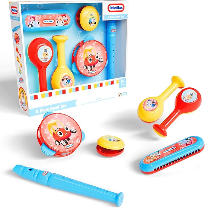 Lollipop Little Tikes Musical Instruments Set - Flute, Maracas, Harmonica, Tambourine for Toddlers, Educational Musical Toys Toys for Kids 24 Months+