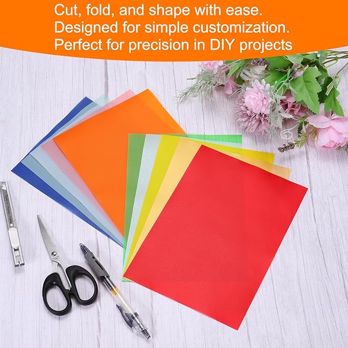 MECCANIXITY Colored Vellum Paper, 40 Sheet Gold Transparency 8.3" x 5.9" Printable Vellum Paper, Translucent Vellum Sheets for Printing Wedding Invitations Ink Jet Laser Printer
