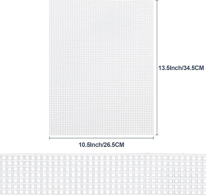 Caydo 8 Pieces 7 Count Plastic Canvas Sheets, Plastic Mesh Sheet for Cross Stitch, Making Aquarium Dividers, Knit Crochet Projects, 10.5 x 13.5 Inch