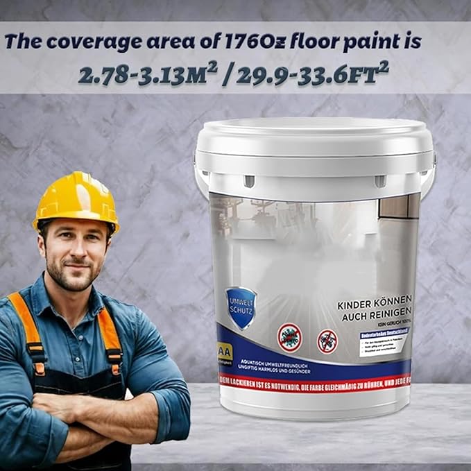 Epoxy Floor Paint, Epoxy Colored Sand Floor Paint, High-Gloss Marble Effect Self-Leveling Coating, Waterproof, Non-Slip, Ultra-Durable for Garage, Basement, Wood Floors (Yellow,11 lb)