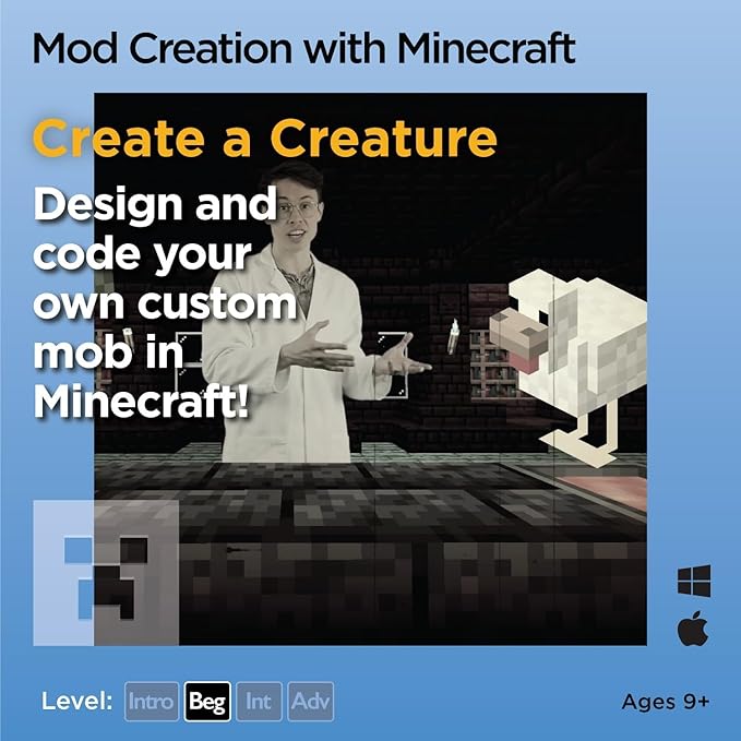Coding for Kids with Minecraft - Ages 9+ Learn Real Computer Programming and Code Amazing Minecraft Mods with Java - Award-Winning Online Courses (PC & Mac)
