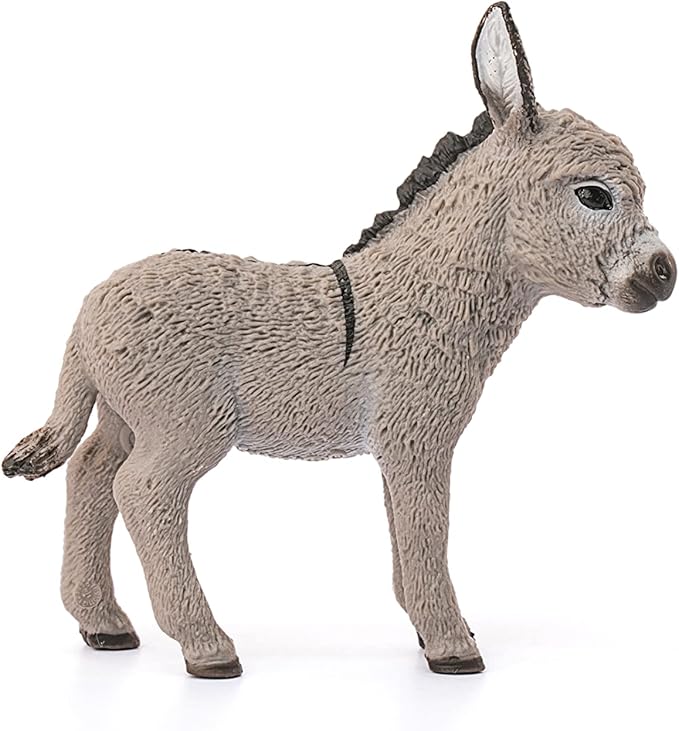 Schleich Farm World, Realistic Farm Animal Toys for Boys and Girls, Baby Donkey Foal Toy Figurine, Ages 3+