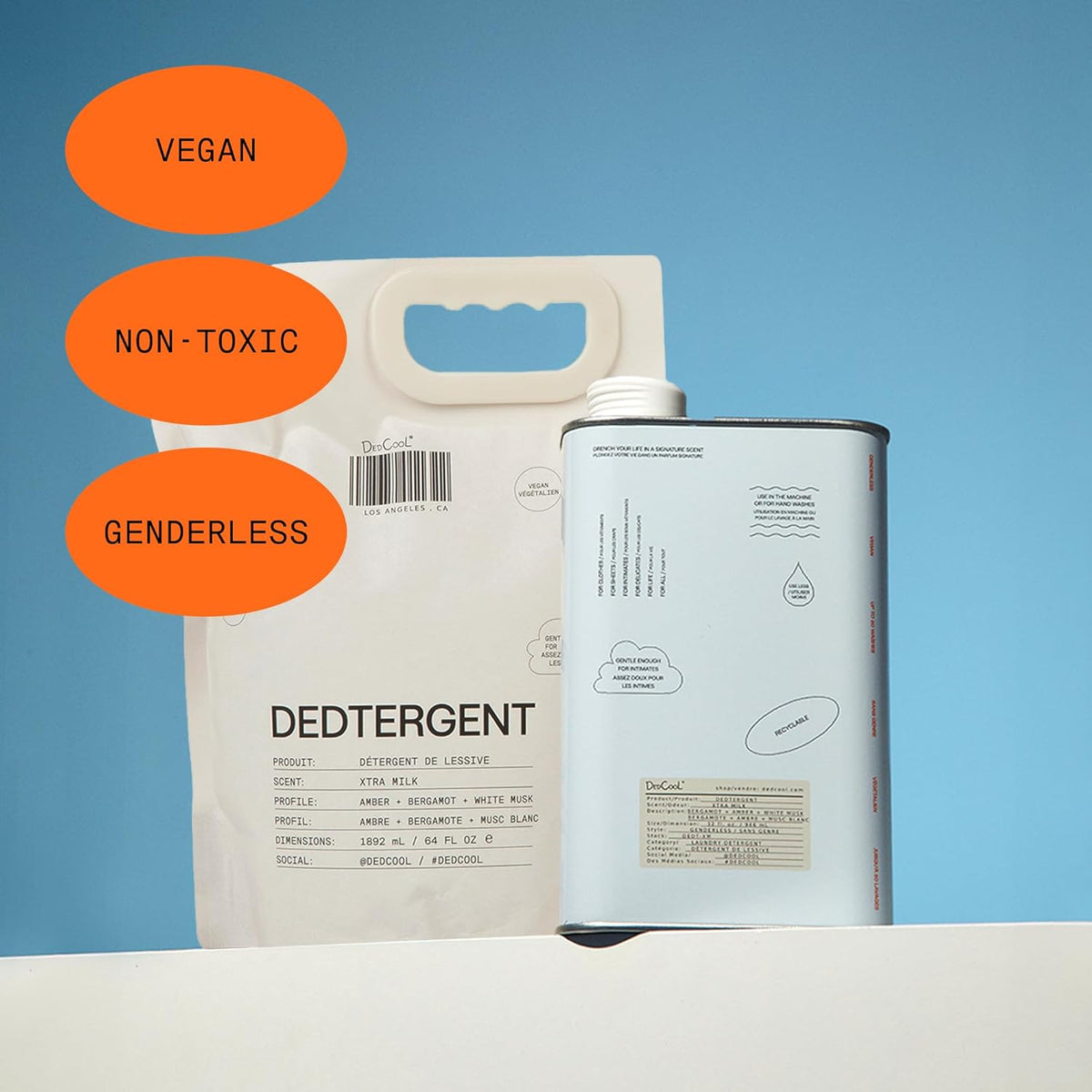 DedCool Liquid Laundry Dedtergent | 01 Taunt | Luxurious Long-Lasting Signature Scent Detergent | Effective Stain Removal | Infused with Natural Essential Oils | Non-Toxic | 120 Washes | 64 fl oz