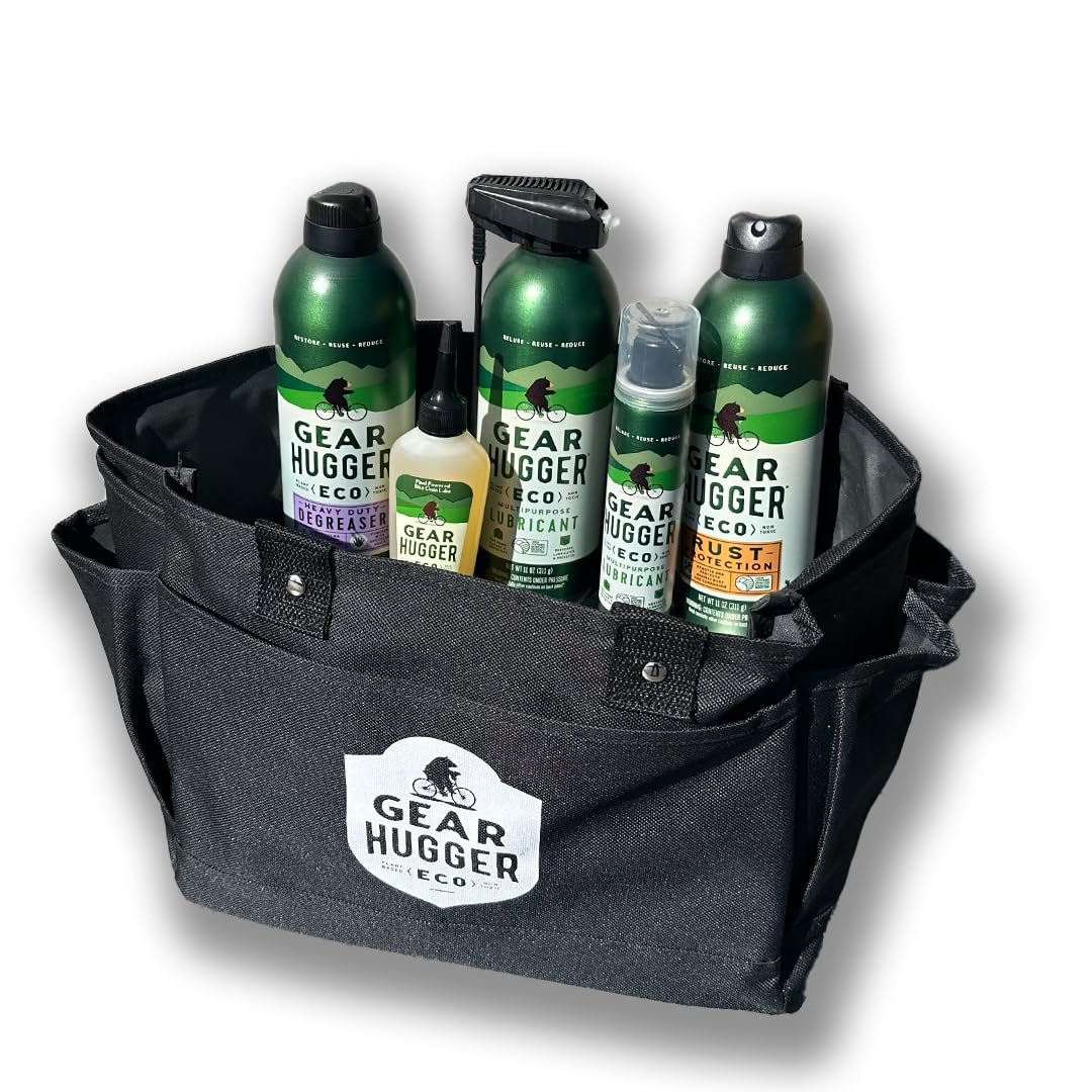 Gear Hugger Go-Bag - Lubricant, Degreaser, Dry Bike Lubricant & Rust Remover - Eco-Friendly, Garage Door Lubricant, Heavy Duty Oven Cleaner & Rust Protection - Plant-Based, No Petroleum, No PTFE