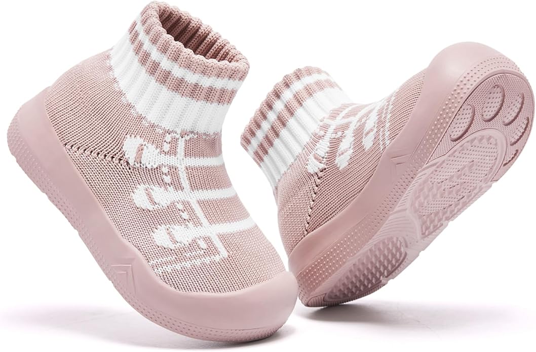 Engtoy Baby Shoes & Socks - Non-Slip Breathable Slippers with Soft Rubber Sole - Baby Boys & Girls Slip On Sneakers