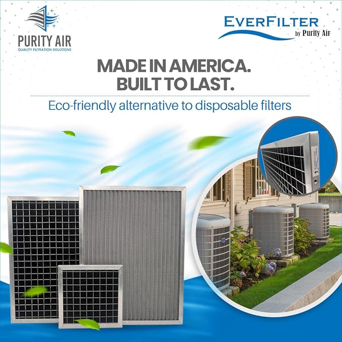 14x20x1 Electro-static Air Filter (1-Ct) AC Furnace Filter, Reusable & Washable 4-Stage Electrostatic Filter for Residential and Commerical HVAC (Actual Size: 13.75 x 19.75 x 0.75 Inches)