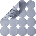 Square Shower Mat Nonslip - Rubber Bathtub Mat with Suction Cups for Inside Shower Bathroom Floor (Grey, 21X21”)