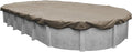 Robelle 15 x 30 ft Industrial Taupe Winter Oval Pool Cover for Above Ground Pools, 4 ft Overlap (19 x 34 ft Cover Size), Solid 14 x 12 Scrim, 4.5 oz/yd2, 20-Year Warranty, Style: 601530-4