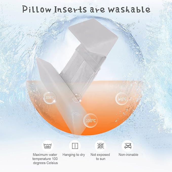 Baby Side Sleeper Weddge Breathable Pillow, Removable and Washable Breathable Bedding Set Original Down Alternative Pillow for Sleeping