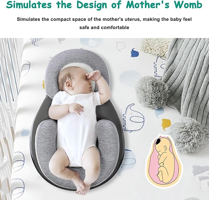 Reflux Pillow for Baby, Feeding Support Pillow, Anti Reflux Newborn Feeding Pillow, Baby Wedge Pillow for Newborn,Adjustable Wedge Lounger Pillow for Reducing Spit-Up