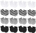 Newborn Baby Mittens No Scratch Cotton Elastic Wrist Gloves Infant Toddler Mittens for Baby Boy Girl 0-6 Months