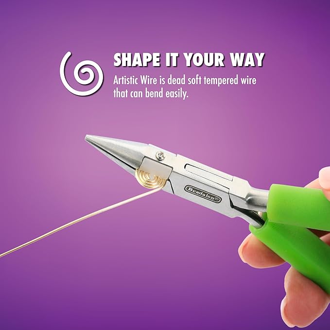 Artistic Wire, 26 Gauge Tarnish Resistant Colored Copper Craft Wire, Red, 30 yd