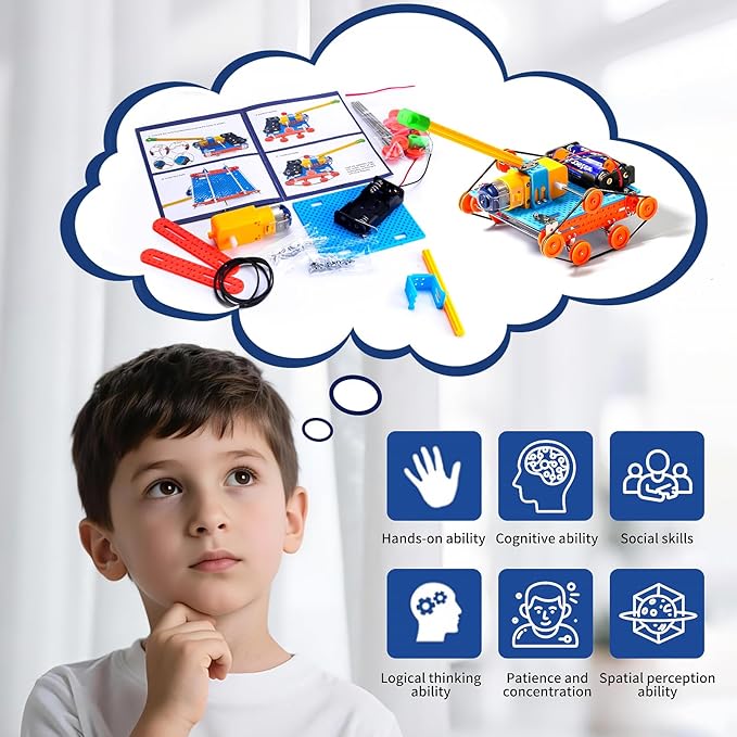 STEM Kits for Kids Ages 8-10 12-14, 4 in 1 Solar Powered STEM Toys for Boys Science Engineering Robotics Robot Building Kits Projects for Kids Age 8-12, Building Toys Crafts for Boys 8-12 6-8