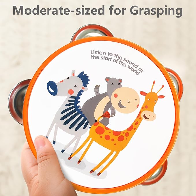 iPlay, iLearn Toddler Musical Instruments Toys, Kids Drum Set, Baby Trumpet, Percussion, Harmonica, Maraca, Flute, Tambourine, Birthday Gifts for 18 Months Olds Ages 2 3 4 5 Years Boys Girls Children