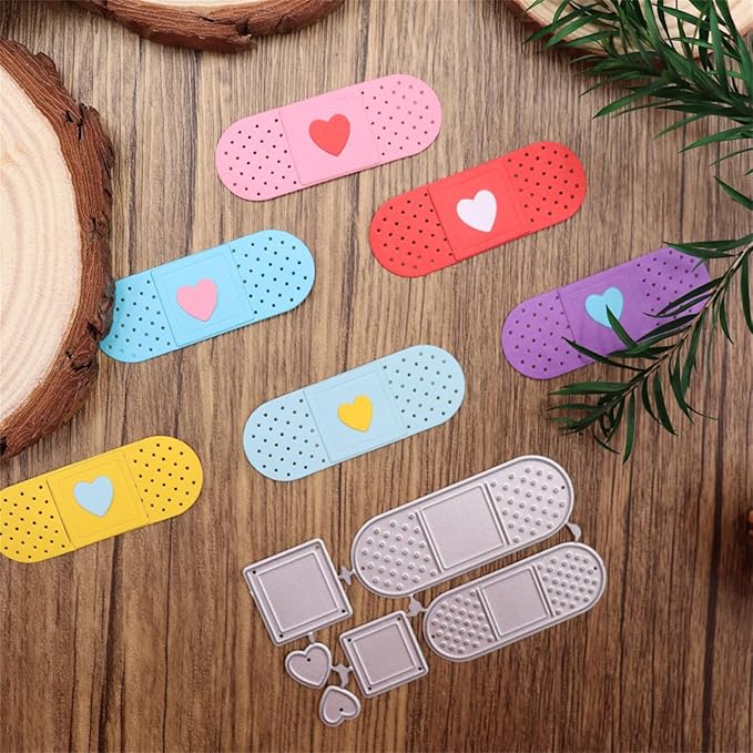 Cutting Dies Metal Stencils Scrapbooking Tools Flowers Lace Frame DIY Embossing Template for Paper Card Making Album Arts Crafts Supplies (Band Aid-8.2x4.6cm)