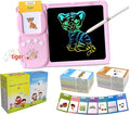 Rylai Toddler Toys Talking Flash Cards, Kindergarten Learning Resources 510 Sight Words with Drawing Tablet for Speaking Doodling, Sensory Toys for Kids with Autism, Boys Girls 2 3 4 5 6, Pink