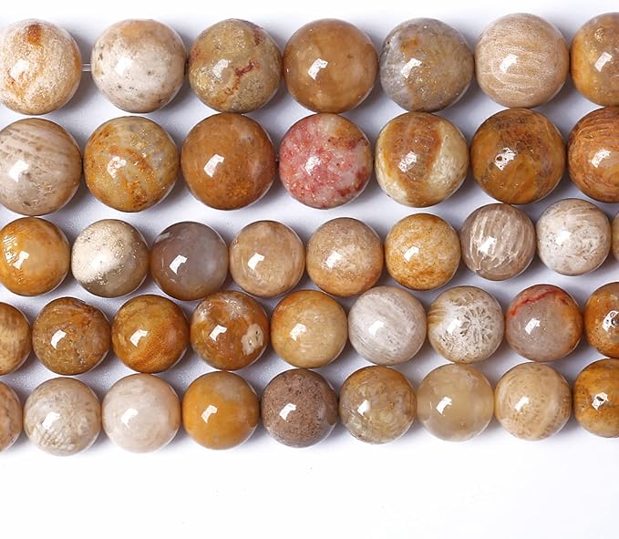 90PCS 8MM Natural Stone Coral Jade Chrysanthemum Beads for Jewelry Making DIY Bracelet