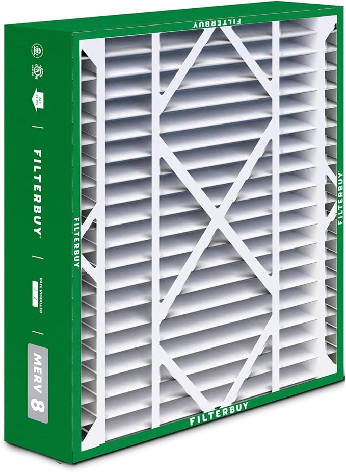 Filterbuy 20x26x5 Air Filter MERV 8 Essential Dust & Allergy Defense (2-Pack), Pleated HVAC AC Furnace Filters for Electro-Air, Lennox, White Rodgers, and More (Actual Size: 20.00 x 25.88 x 4.88)
