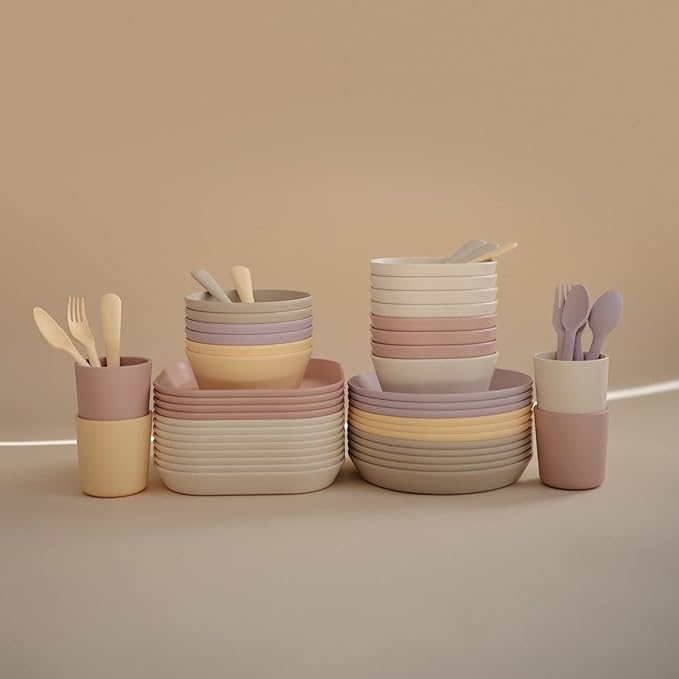 mushie Dinnerware Cups For Kids | Made in Denmark, Set of 2 (Vanilla)