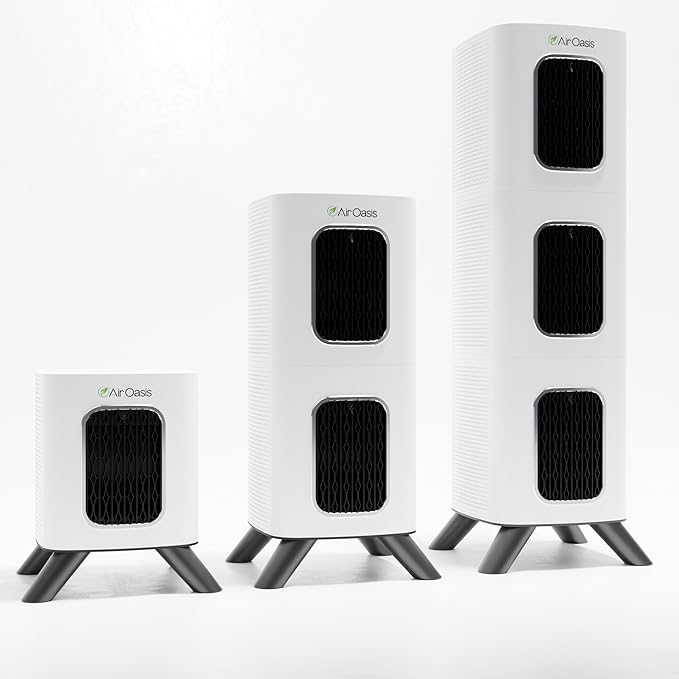 Air Oasis iAdapt 2.0 H13 HEPA Filter Air Purifier | Clean Air Starter Bundle | 3 Air Purifiers, 1x Small, 1x Medium & 1x Large Air Purifier