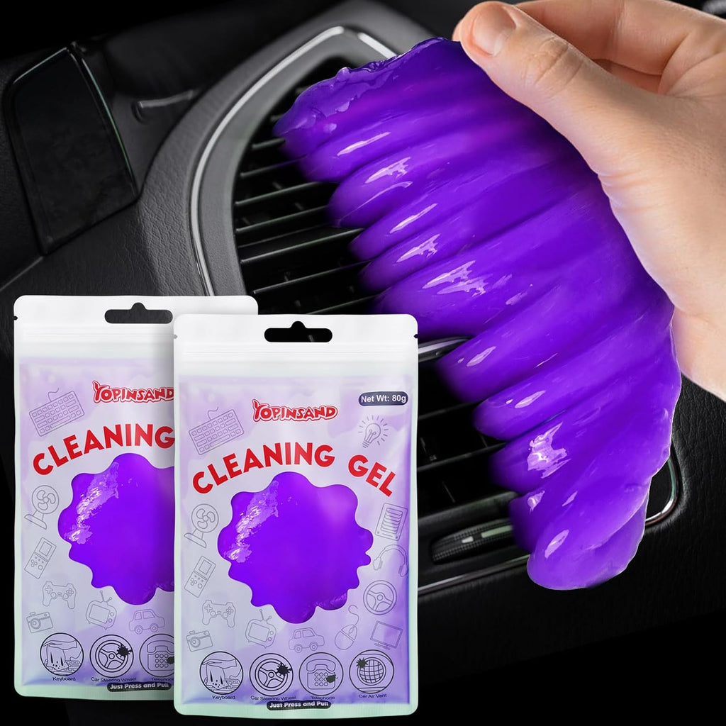 Car Cleaning Gel, 2 Pack Car Cleaning Putty, Universal Auto Deatiling Tools, Reusable Interior Cleaner for Car Keyboard Air Vent, Car Slime Cleaner Dust Cleaning Gel