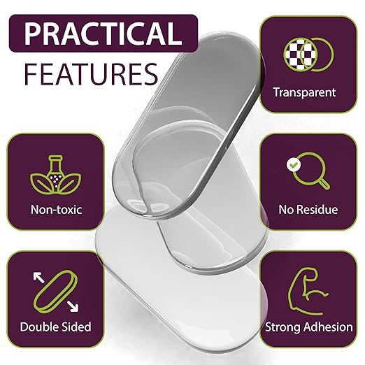Gel Adhesive Dots 200PCs - Sticky Dots Clear Double Sided Removable - Sticky Tack for Collectibles & Figurines, Home Decor, Arts & Crafts - Clear Sticky Gel
