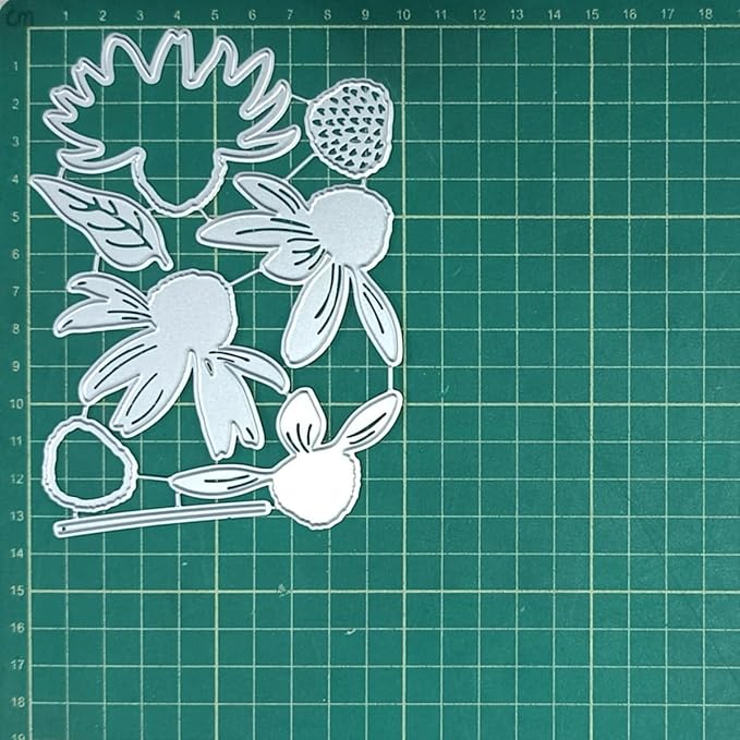 Cutting Dies Metal Stencils Scrapbooking Tools DIY Embossing Template for Paper Card Making Album Arts Crafts Supplies (Flower Set D-10x13.6cm)
