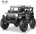 Hikole 24V 4x4 Ride on Toys for Big Kids - 4WD/2WD Switchable 2 Seater Battery Car with Remote Control, 4x200W Motors, 5 Mph Max Speed, Music, Electric Car for Boys Girls, Black