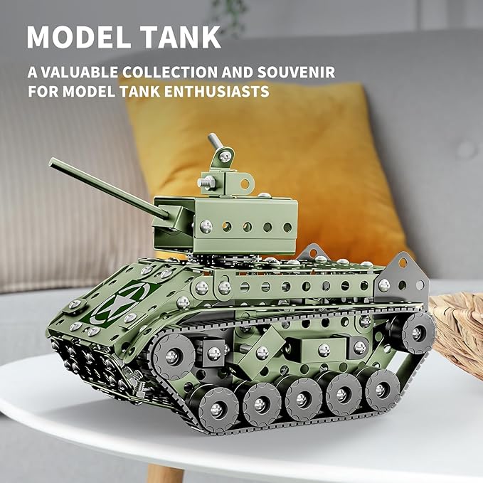 Lucky Doug STEM Building Projects Model Army Tank Set - 284 Pieces STEM Project Building Toys for Kids Ages 8-12, Assembly Science Kit Educational Toys Gift for Kids Boys 7 8 9 10 11 12-16 Years Old