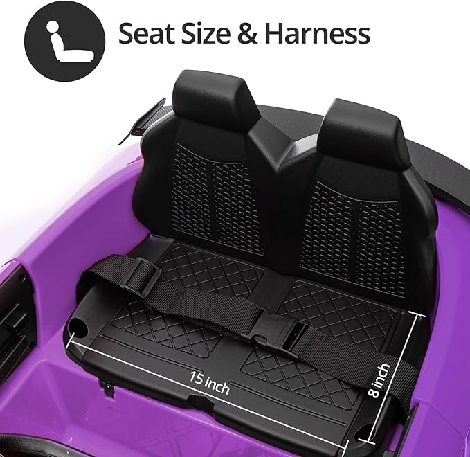 Electric Ride on Car for Kids, Licensed Audi 12V 7Ah Kids Ride-on Toy for Toddlers Girls with Remote, Bluetooth - Purple
