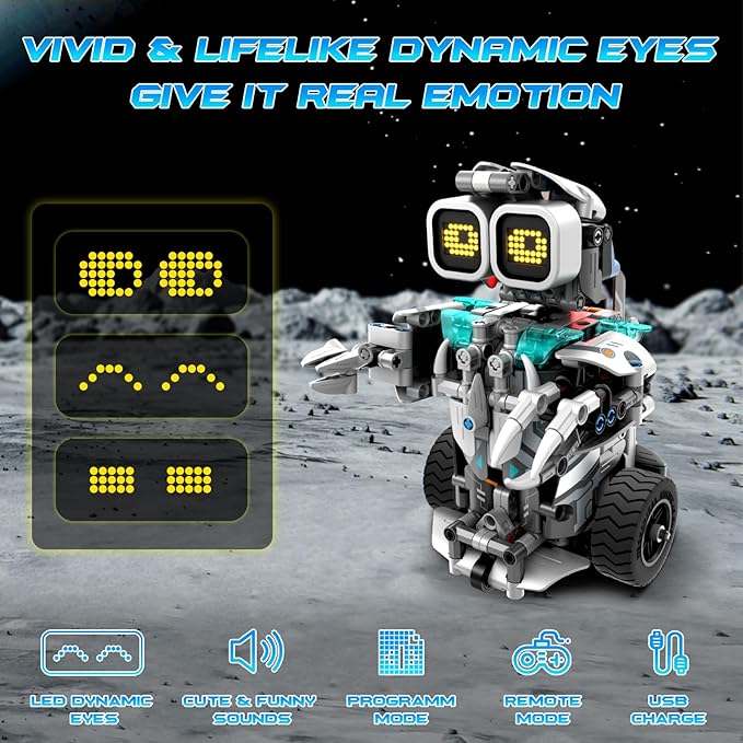 STEM Building Toys for Kids 6-14, Remote & APP Controlled 3in1 STEM Dinosaur Motorcycle Robot Building Kit for Kid with Music Spray, 646 Pcs Building Blocks Set Birthday Xmas Gift Ideas for Boys Girls
