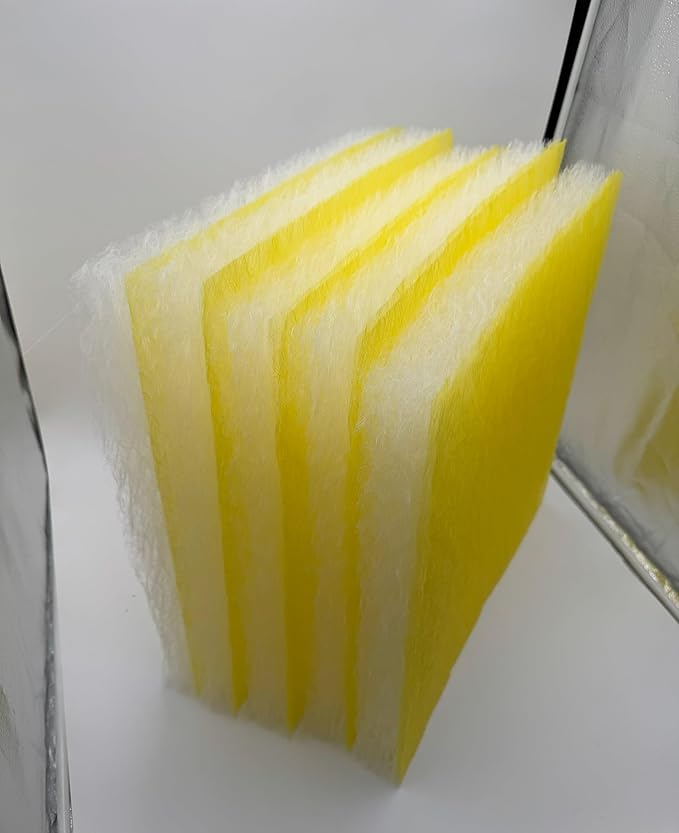 Paint Booth Exhaust Fiberglass Filter Pad (US Manufacturer), Heavy-Duty Paint Arrestor for Spray Booth (200/case, 25" x 20")