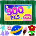 Eppingwin 500pcs Pipe Cleaners, Christmas Green Pipe Cleaners Craft Supplies,Chenille Stems for DIY Arts Crafts Project(Christmas Green)