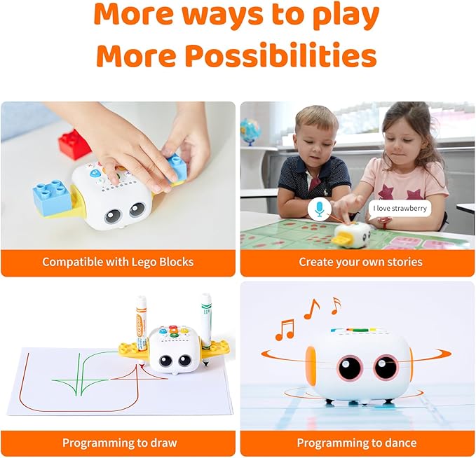Upgraded Talebot Pro Coding Robot for Kids Aged 3-5, Education & Learning Toys for Toddlers to Learn Early Programming, Screen-Free STEM Robotics for Classroom Pre-k Kids Homeschool