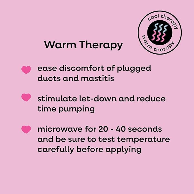 Bamboobies Soothing Nursing Pillows, Daytime Nursing Pads - Reusable, Hot Cold Compress for Breastfeeding- Discreet Leak-Proof Washable Pads for Breastfeeding - 2 Compress Pads, 2 Nursing Pads