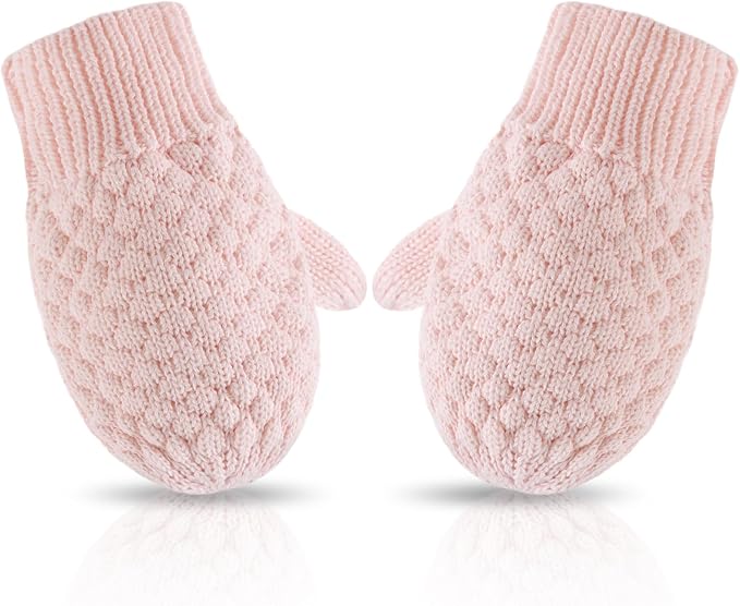 Baby Knit Mittens Toddler Boys Girls Gloves Winter Infant Newborn No Scratch Mitten 0-3 Years