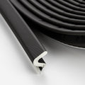 Ravinte Weather Stripping Door Seal Strip Soundproof "Q" Foam Weather Stripping for Door Frame, Exterior Door Weather Stripping for Large Gap, Easy to Install（Black, 28FT)