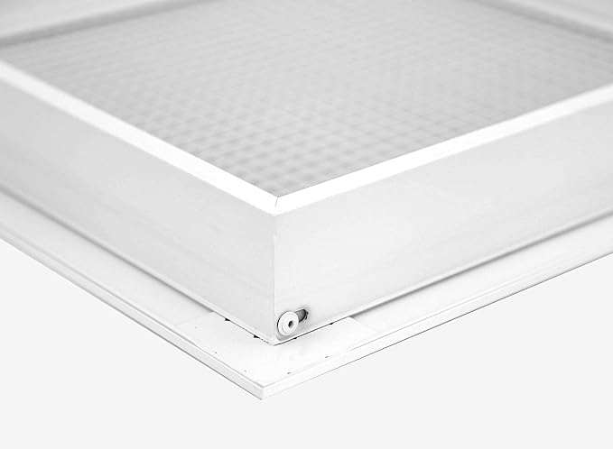 HVAC Premium 30" x 18" Cube Core Eggcrate Return Air Filter Grille for 1" Filter - Aluminum - White [Outer Dimensions: 32.5" x 20.5]
