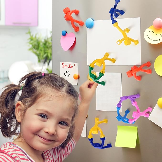 12 PCS Magnetic Travel Toys for Kids, Creative, Portable and Educational, Magnetic-People-Magnet-Men: Cute Robot & Funny Magnets, Small Fidget Toys for Classroom Prizes, Easter Egg Stuffers, Office