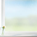 Borsky Frosted Glass Window Film - Static Cling, 96% UV Blocking Non-Adhesive Privacy Window Film, Removable Window Cling with Day & Night Privacy for Bathroom Home Office, 47.2 x 157.4 Inches, Pure