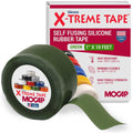 X-Treme Tape MOCAP Heavy Duty Electrical Tape, Self-Fusing Silicone Rubber, Waterproof & Insulating Flexible Tape, Electrical for Hose, Automotive, Outdoor & Repairs - 1" x 10ft Roll - Green