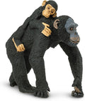 Safari Ltd. Chimpanzee with Baby Figurine - Realistic 3.2" Wildlife Figure - Educational Toy for Boys, Girls, and Kids Ages 3+